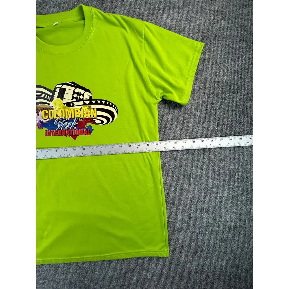 Colombian Fest Int. Cargo Event T Shirt Mens 3XL Green Festival Graphic Tee - Picture 7 of 7